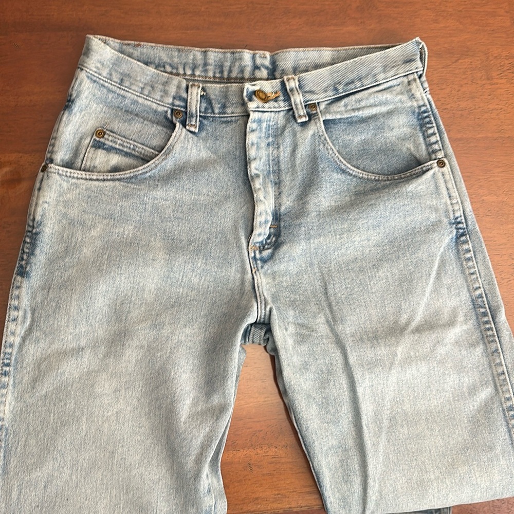 Wrangler vintage Rugged Wear Jeans unisex 30x30 light Blue Denim